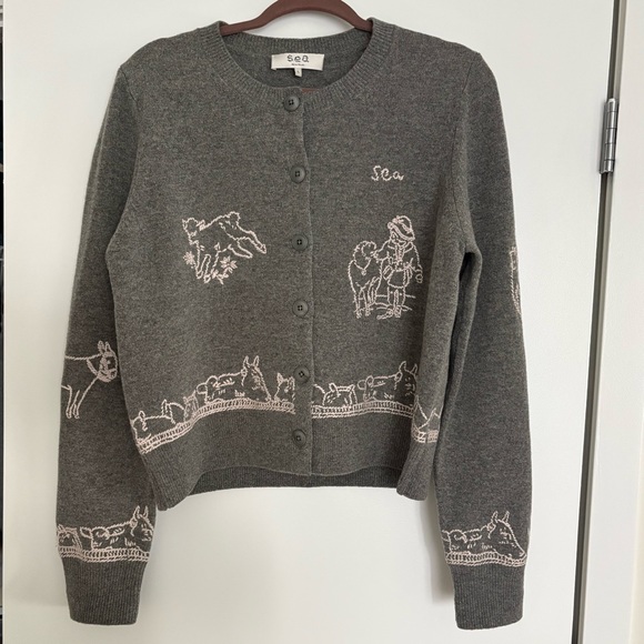 SEA New York Eden Embroidered Cardigan - Picture 2 of 5